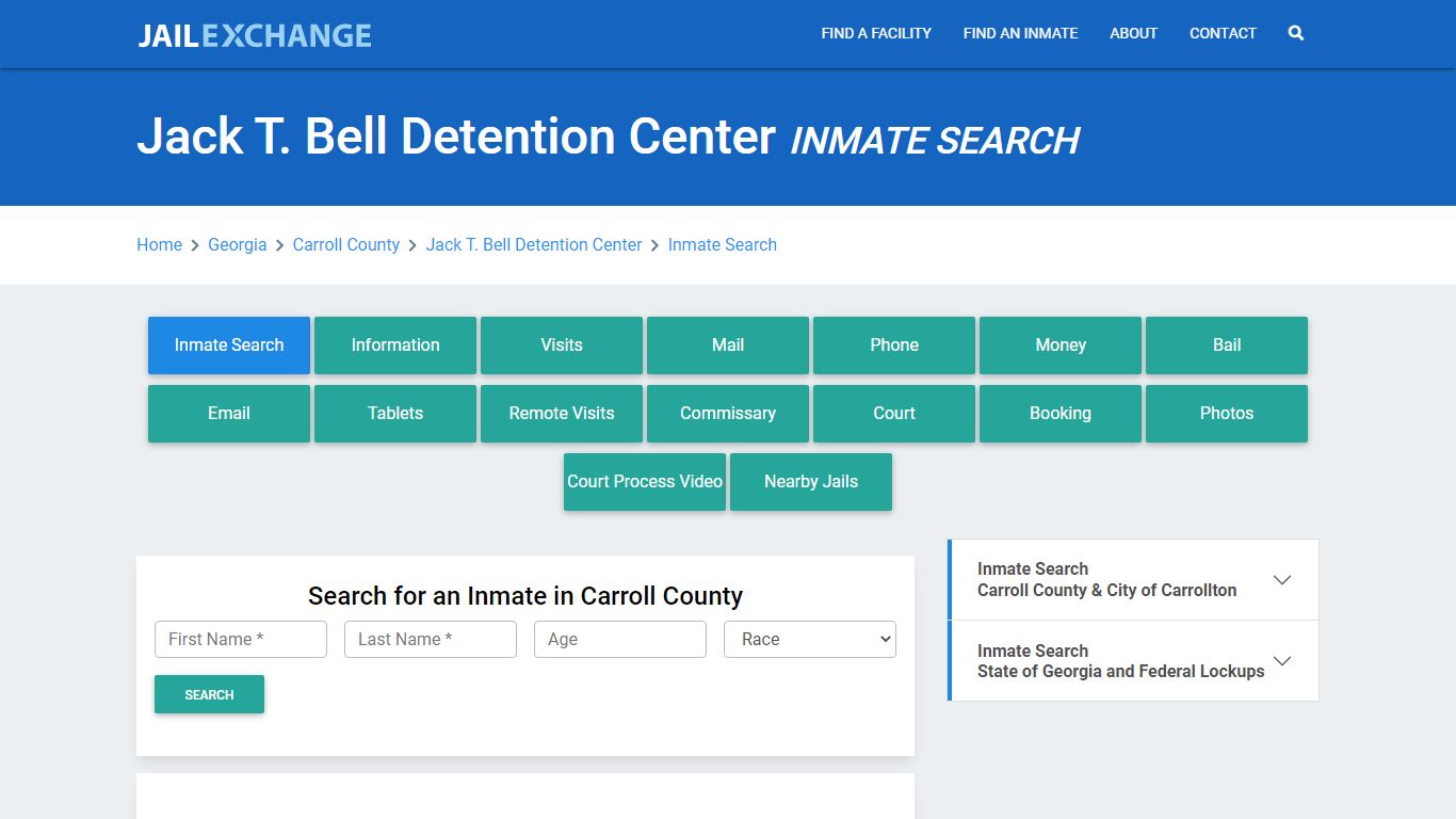 Jack T. Bell Detention Center Inmate Search - Jail Exchange